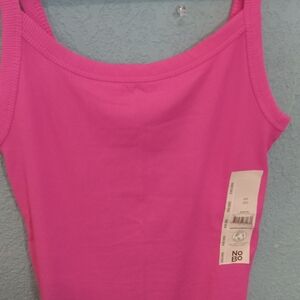 No Boundaries Pink Sleeveless Fitted Tank Top